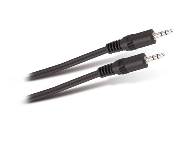 Cablu; Jack 3,5mm mufă din ambele părţi; 1m; negru